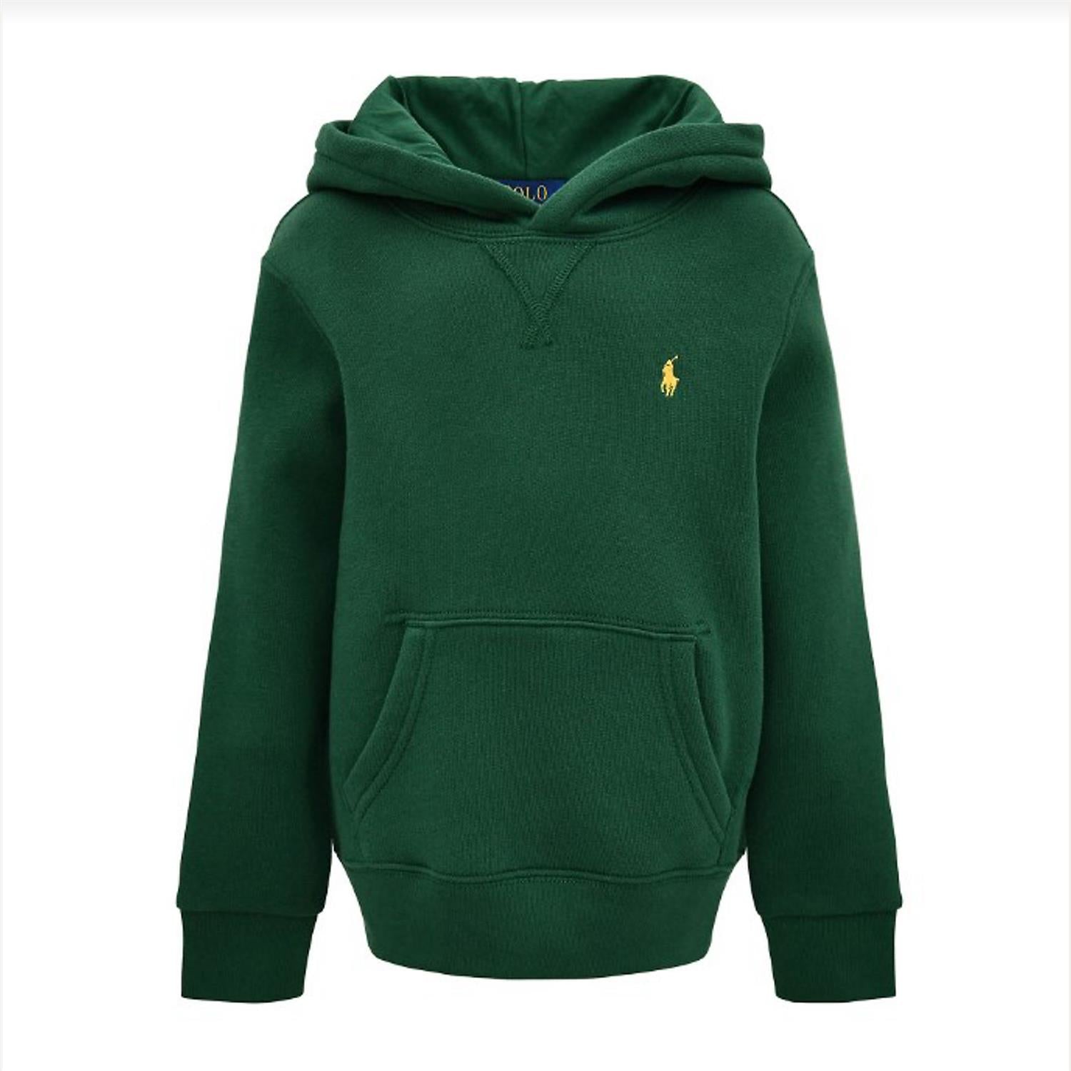 RALPH LAUREN 8-16År LS Polo Hood Tops,Teens Mørkegrønn