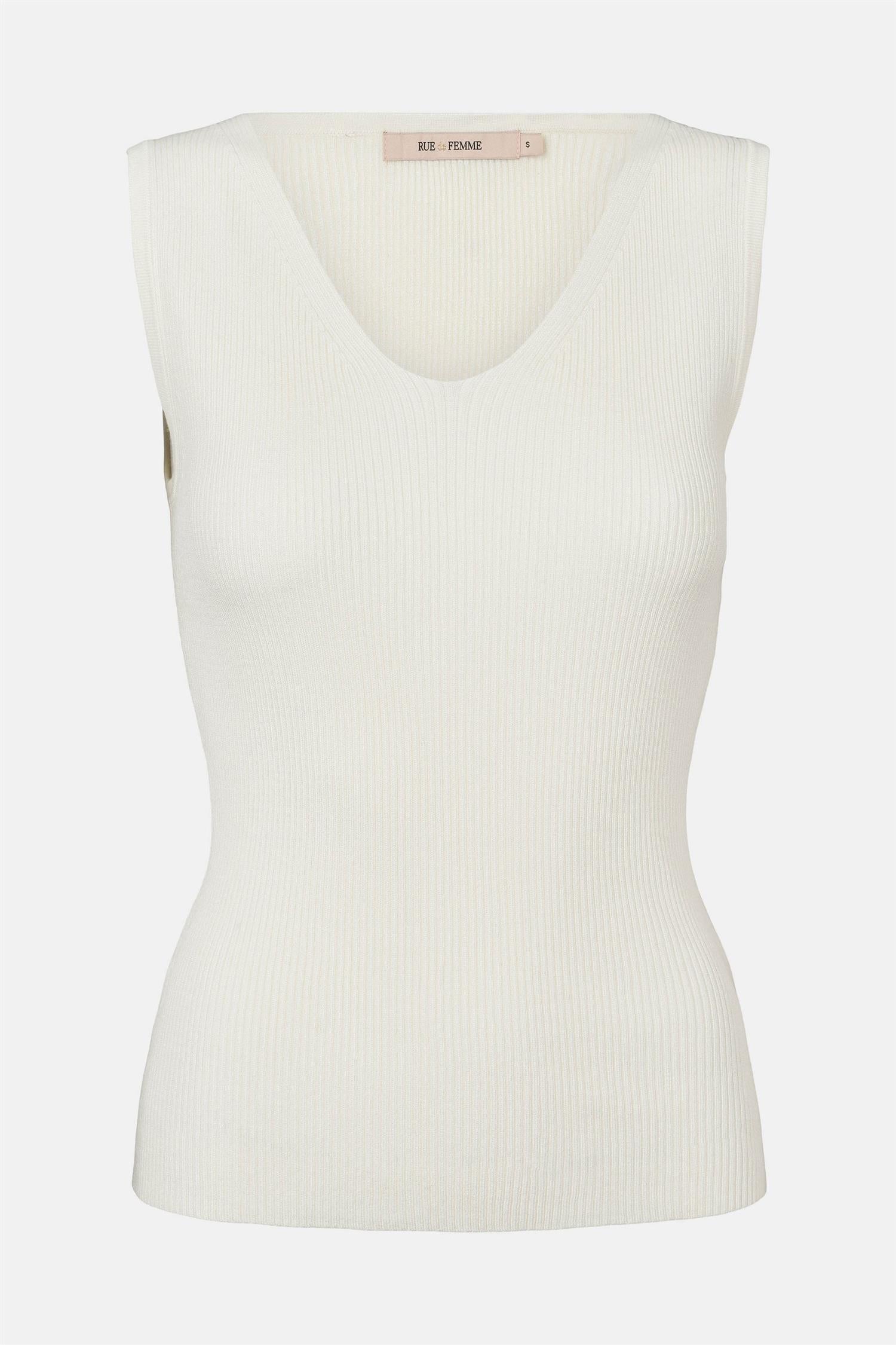 RUE de FEMME Softy Galatea knit top White