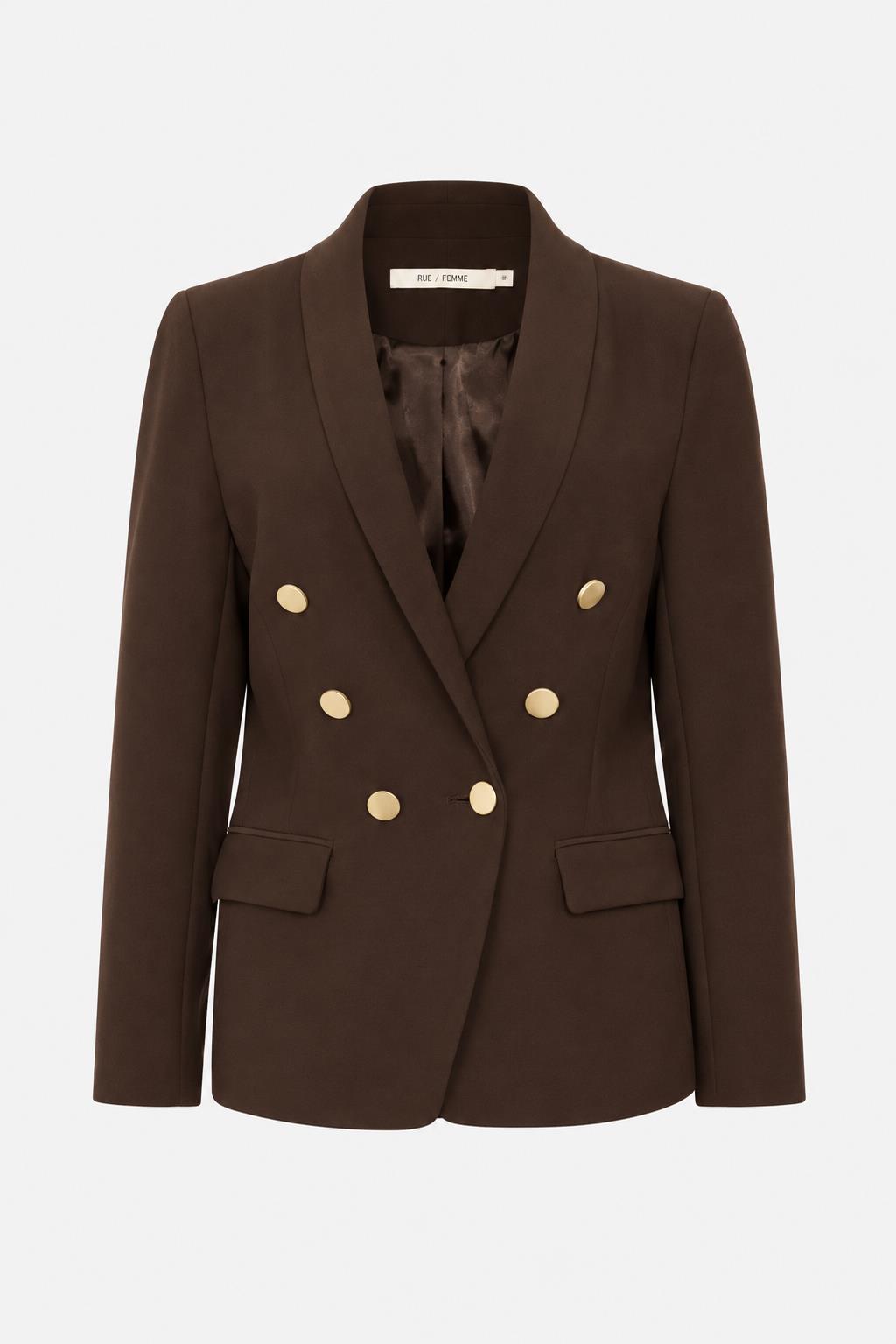 RUE de FEMME Comfy Eloise Blazer Chocolat