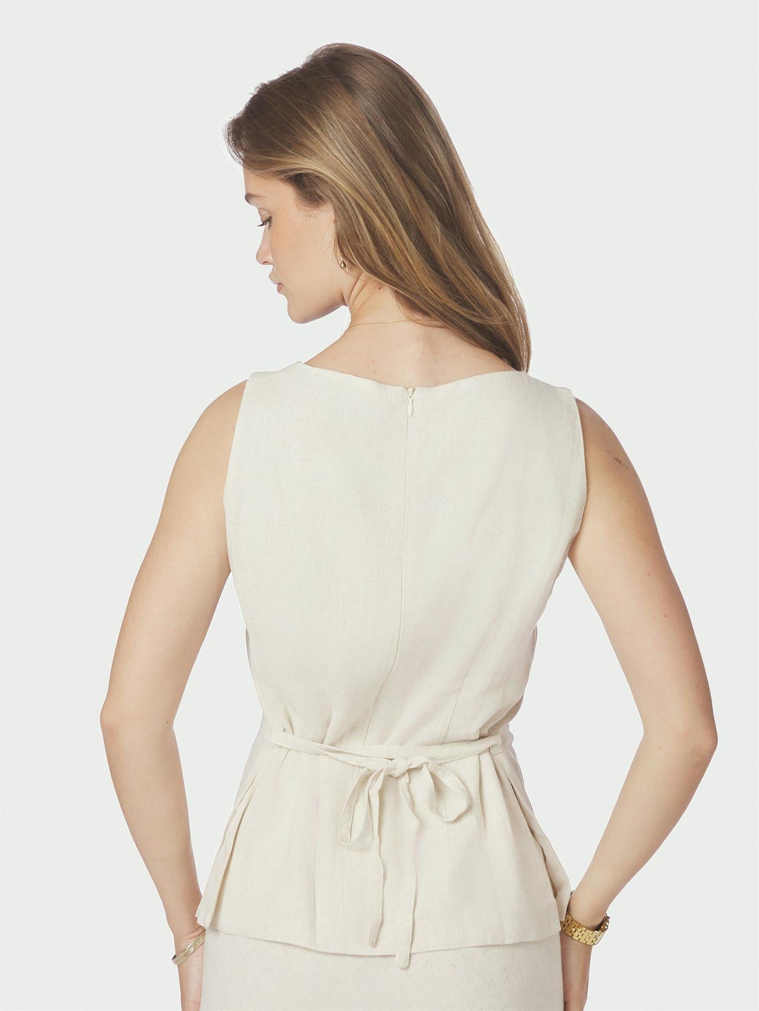 NEO NOIR Nassa Linen Top - Farmor Ingvarda