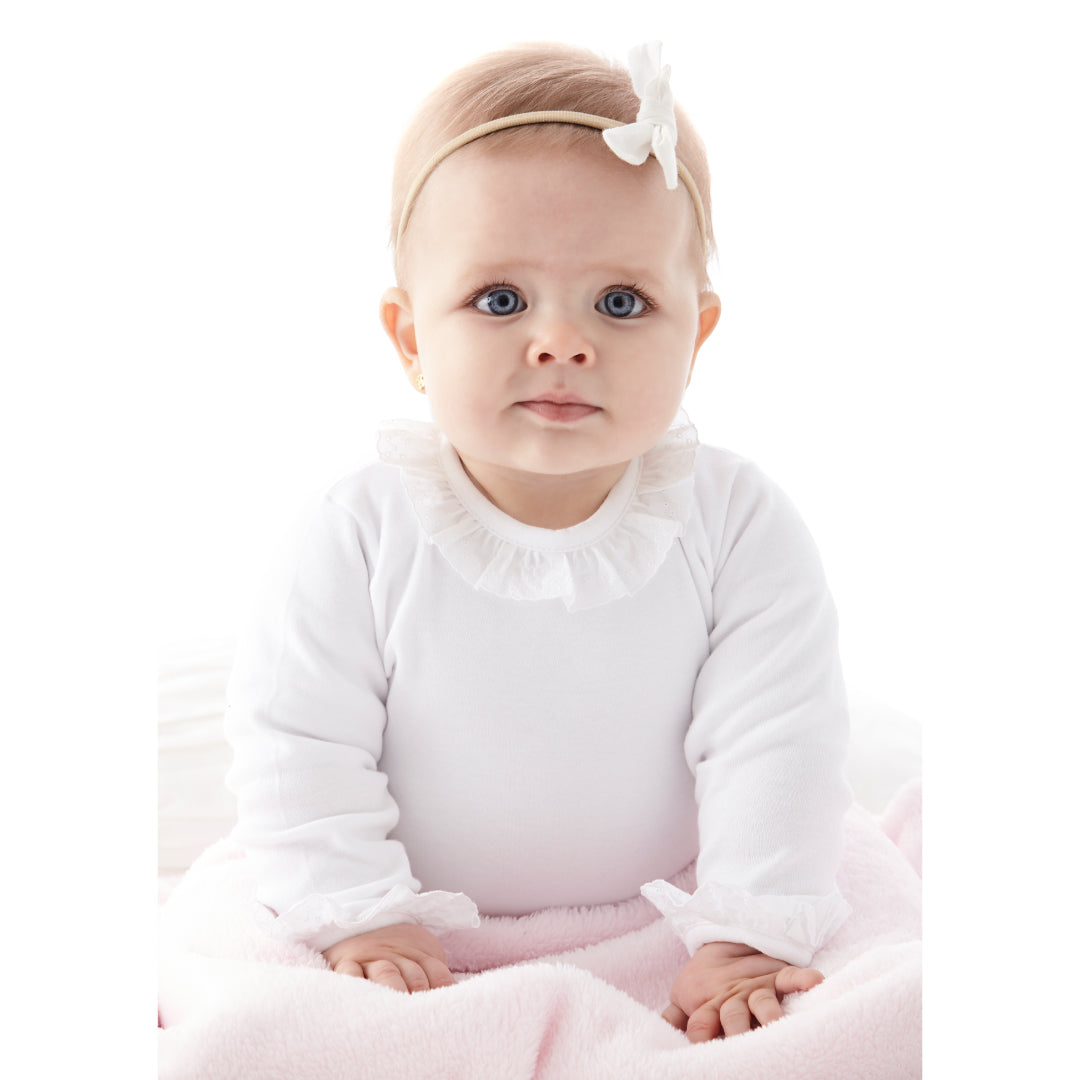 BABIDU 1191 Body m/krem blondekrage Offwhite - Farmor Ingvarda
