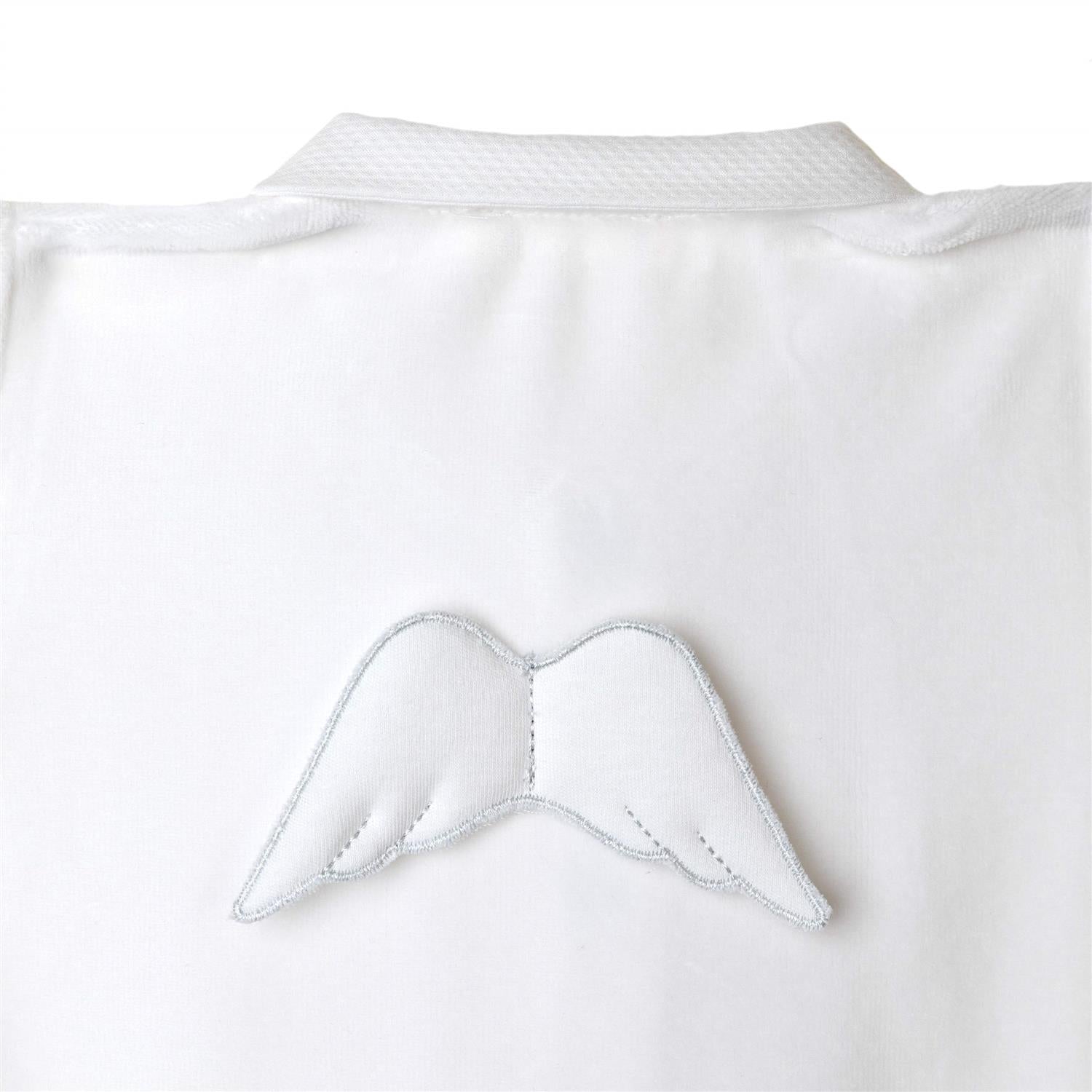 BABY GI Heldress Velour m/fot,Angel Hvit - Farmor Ingvarda