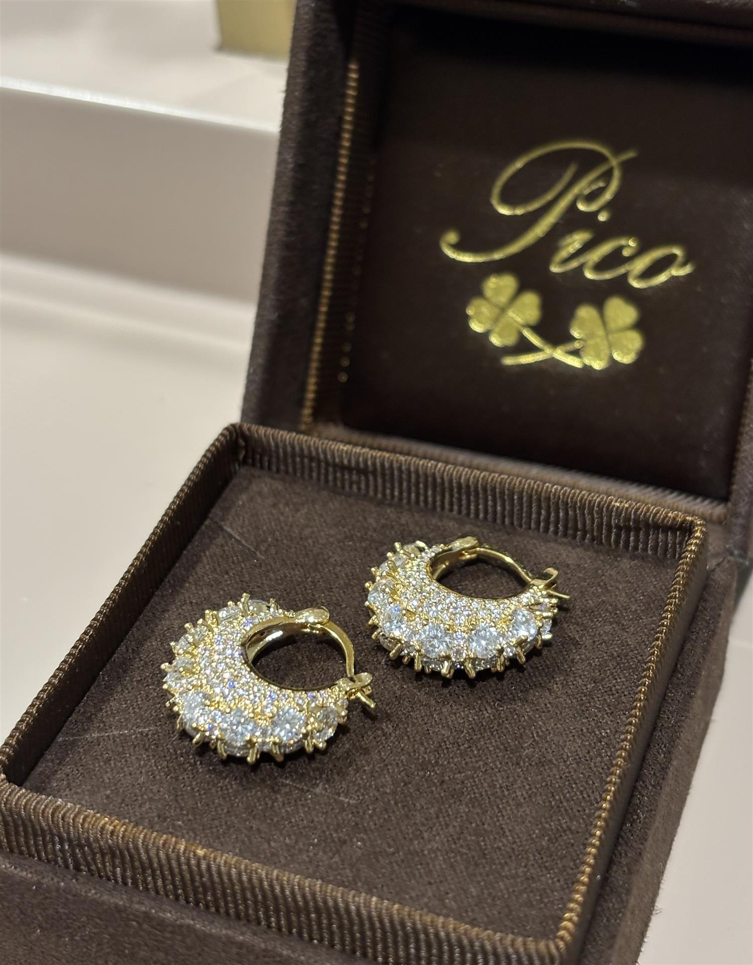 PICO Zahara Crystal Hoops Clear
