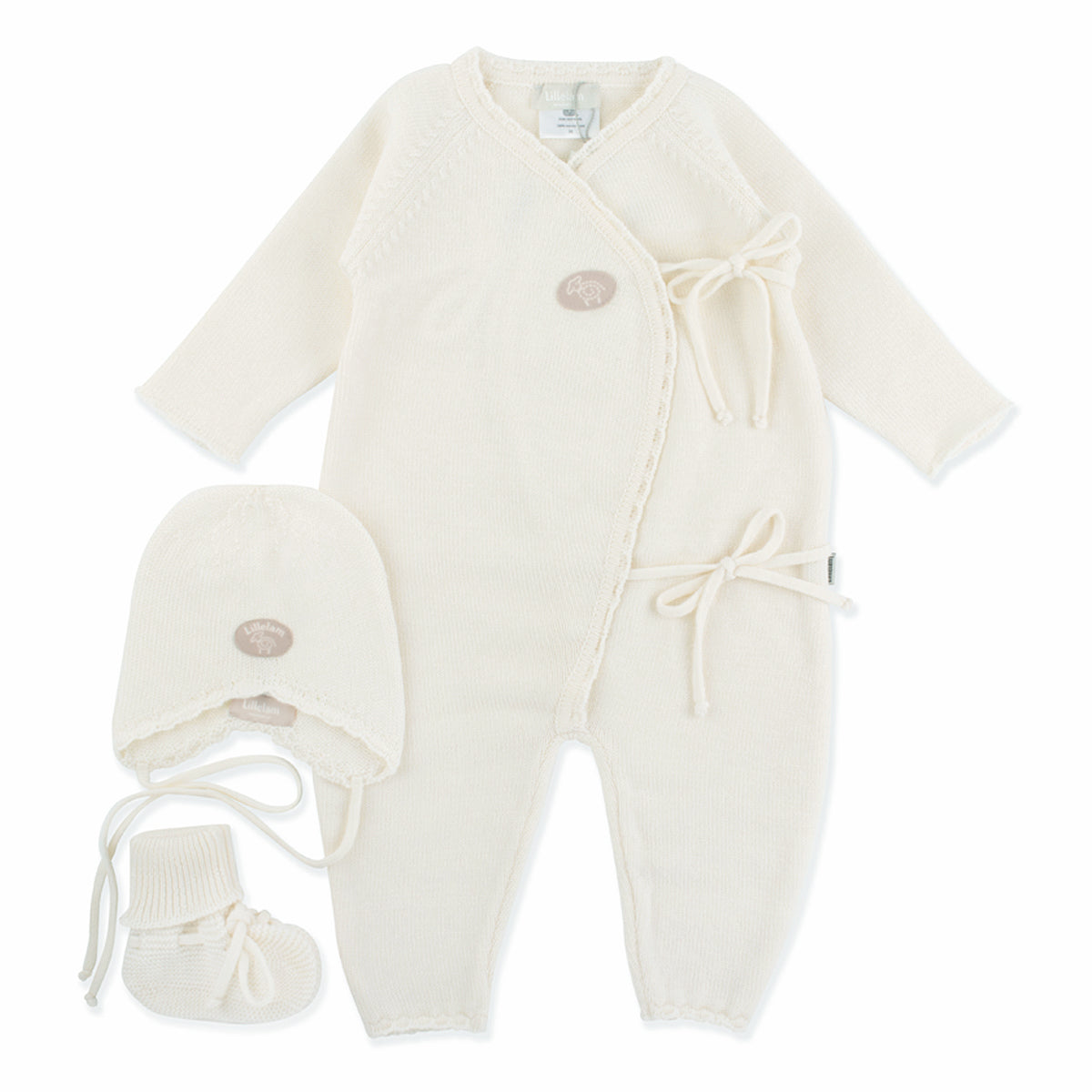 LILLELAM Hentesett Krem - Farmor Ingvarda