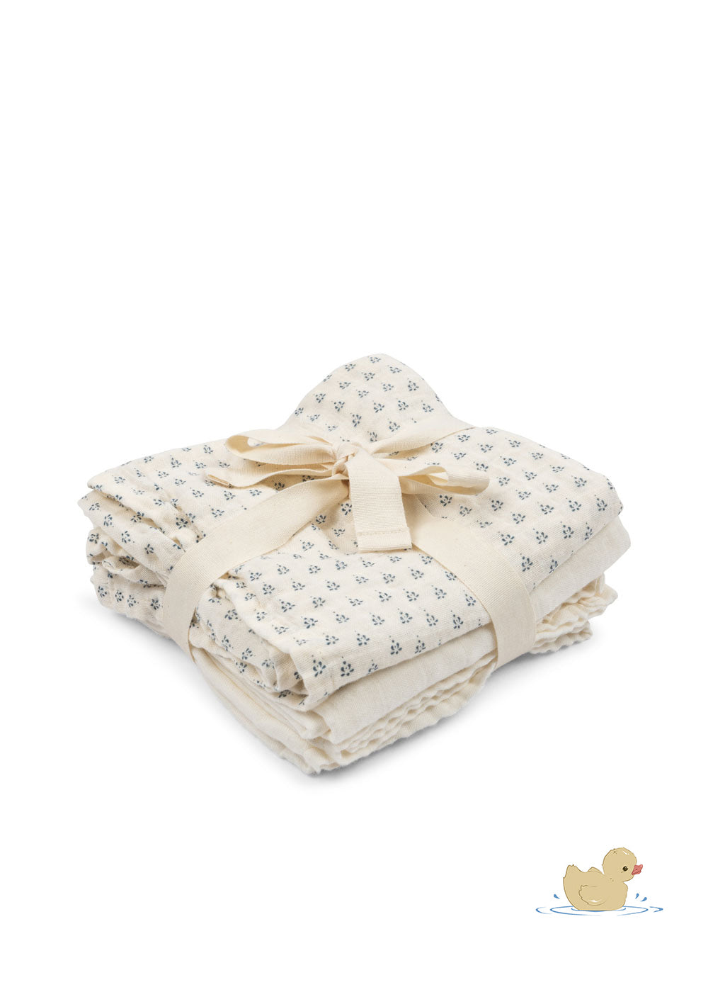FANGA FONTANA by Konges Sløjd Bellini 3pk Muslin Cloth Krem/Blå - Farmor Ingvarda
