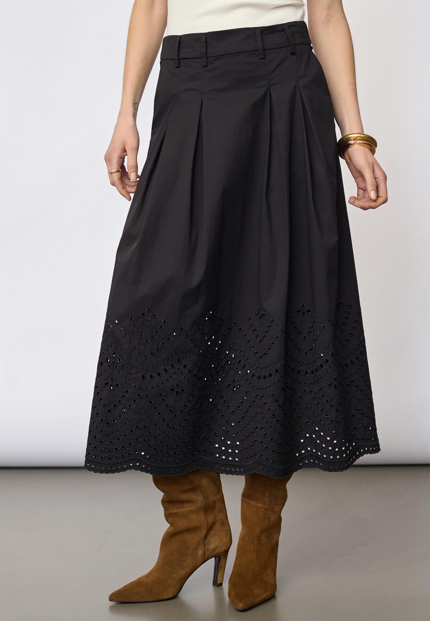 CO´ COUTURE Poppy Pleat Scallop Skirt