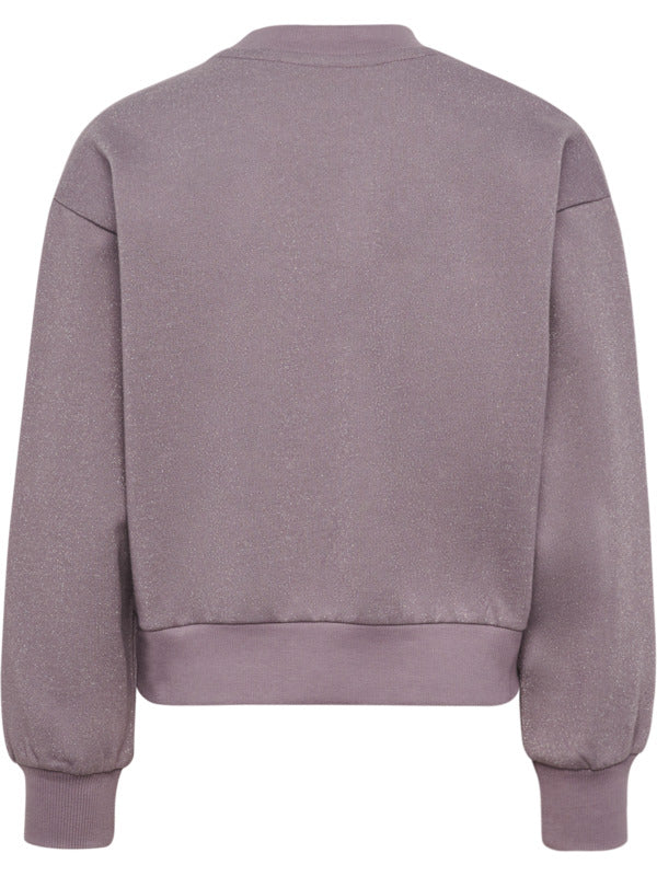 HUMMEL 4-10ÅR Loose Glitter Crewneck Jr Lavendel