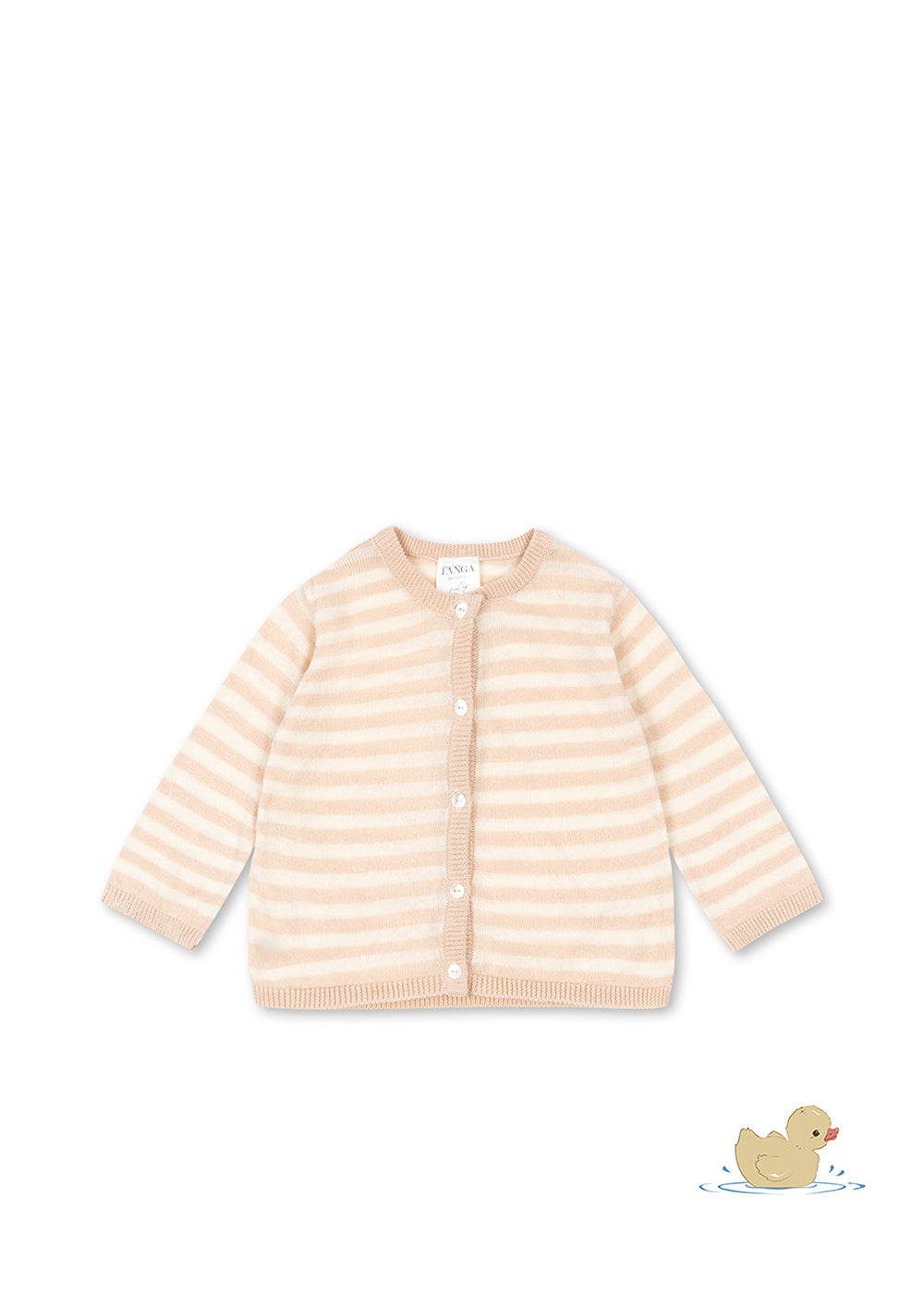 FANGA FONTANA by Konges Sløjd Venti Knit Cardigan Krem/Rosa - Farmor Ingvarda