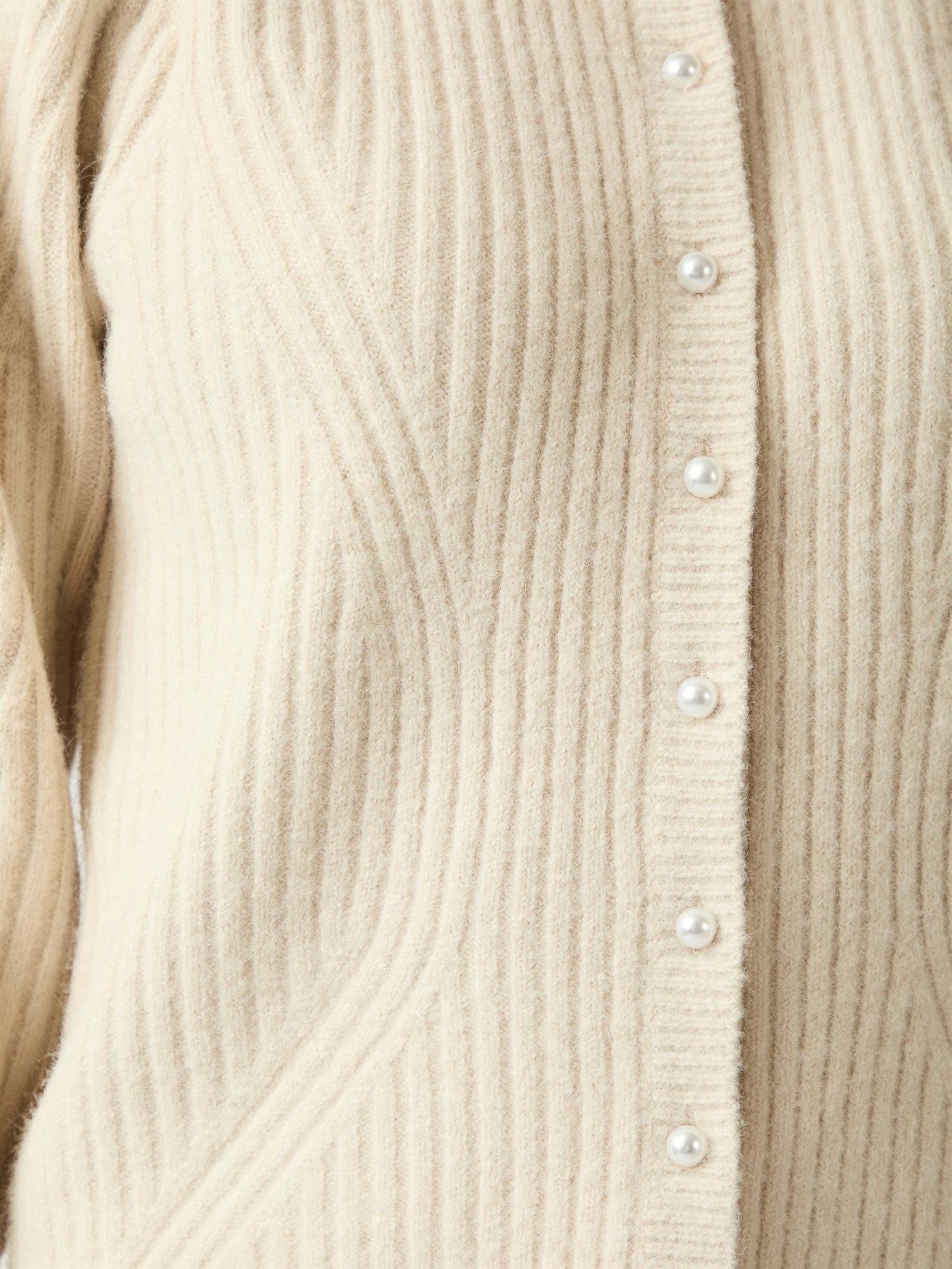 NEO NOIR Puli Knit Cardigan Ivory