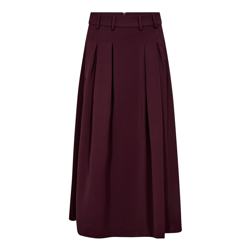 CO´ COUTURE Anya Pleat Skirt Winered
