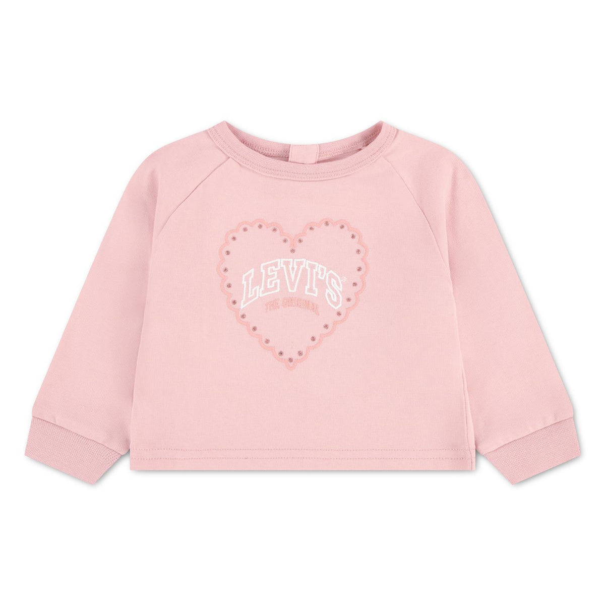 LEVIS 0-3ÅR Tynn genser m/hjerte Lys Rosa