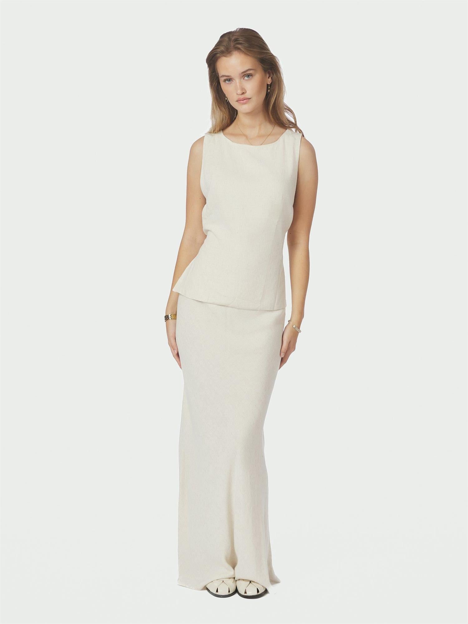 NEO NOIR Viso Linen Skirt - Farmor Ingvarda