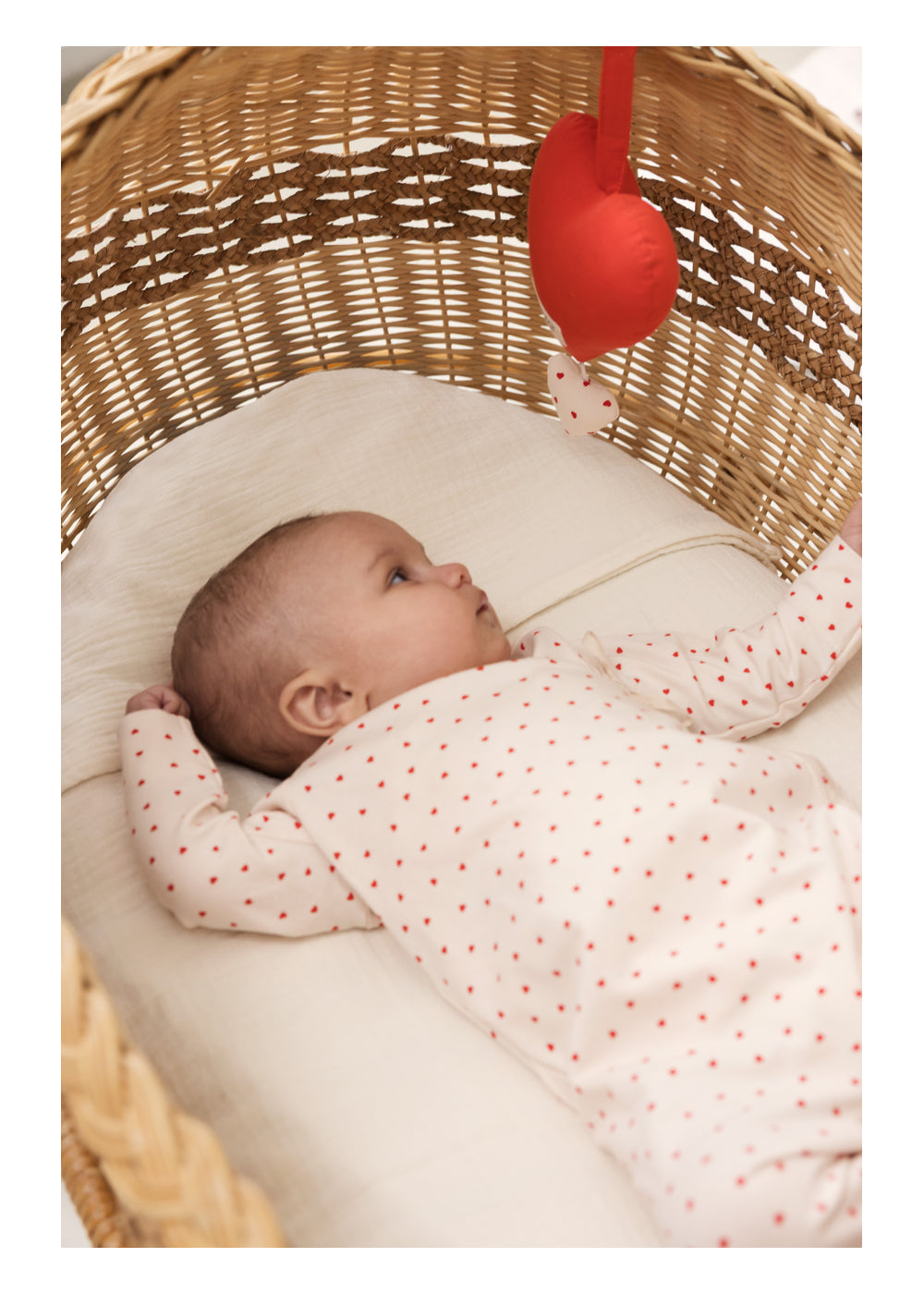 MARMAR COPENHAGEN 0-3ÅR Rula Babydress u/fot,Hearts,Newborn - Farmor Ingvarda