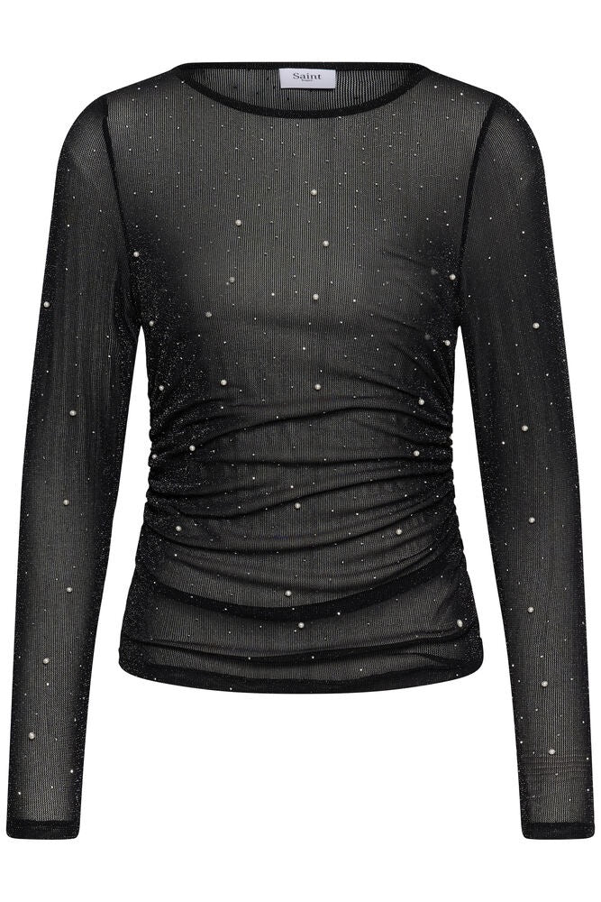 SAINT TROPEZ Maisie Blouse Black