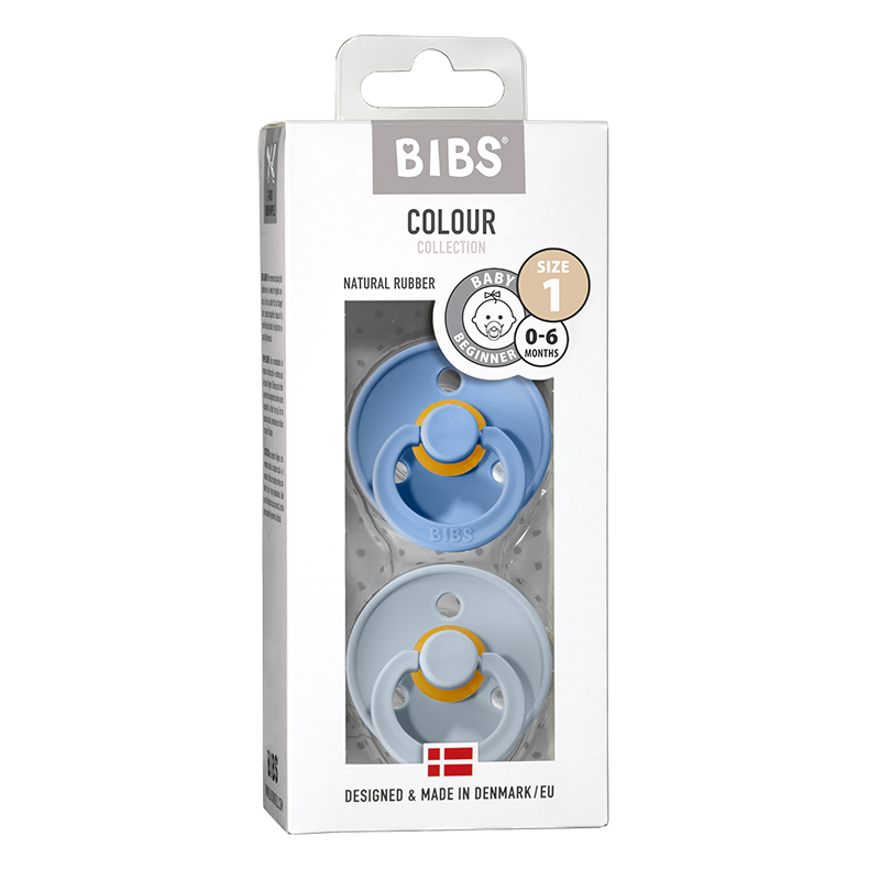 BIBS 2 pk. smokk str.1 Lyseblå - Farmor Ingvarda