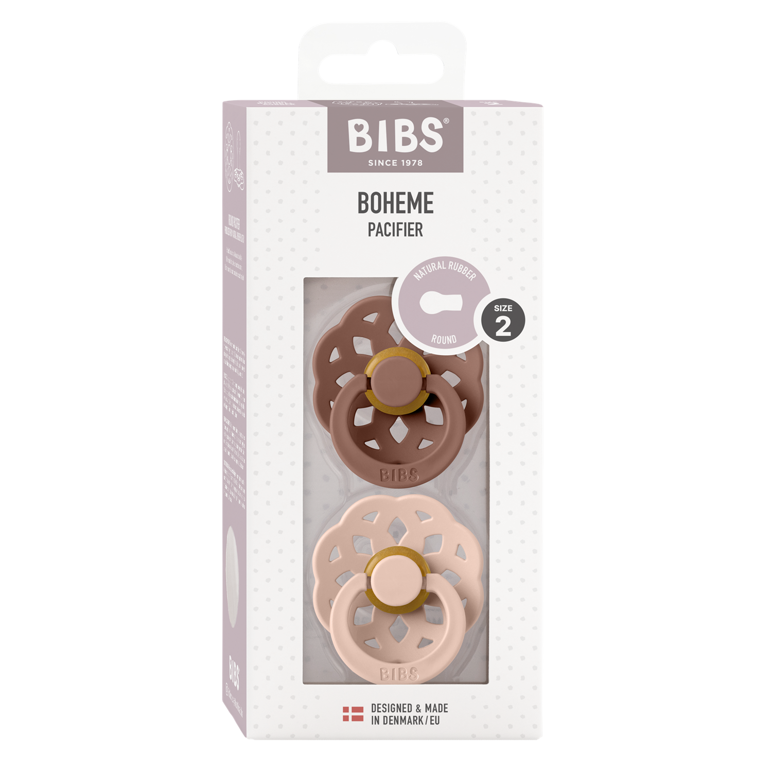 BIBS 2pk.smokk str2,Rund,Boheme Gammelrosa - Farmor Ingvarda
