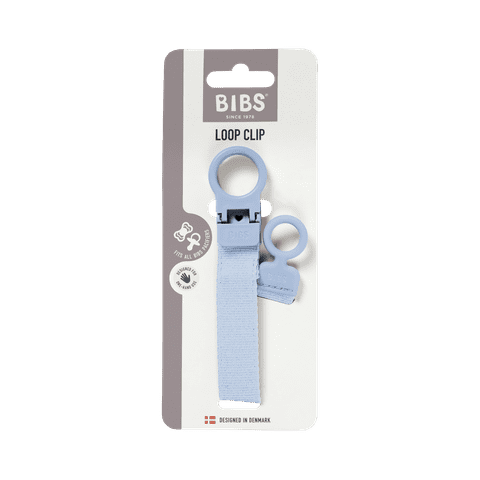 BIBS Pacifier Clip Loop Dus Blå - Farmor Ingvarda