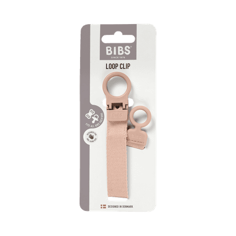 BIBS Pacifier Clip Loop Dus Rosa - Farmor Ingvarda