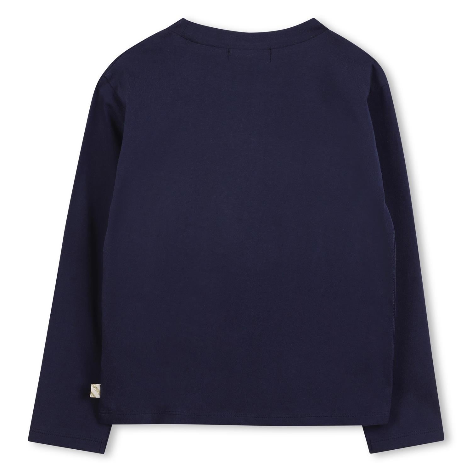 BILLIEBLUSH LS T-Shirt m/glitter Mørkeblå - Farmor Ingvarda
