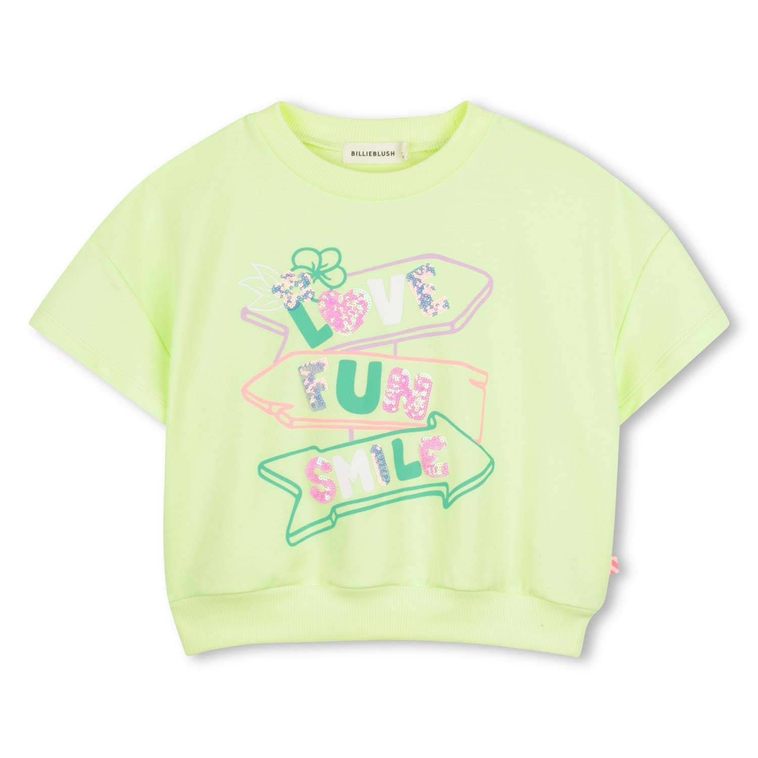 BILLIEBLUSH Sweatshirt m/kort erm Lemon - Farmor Ingvarda