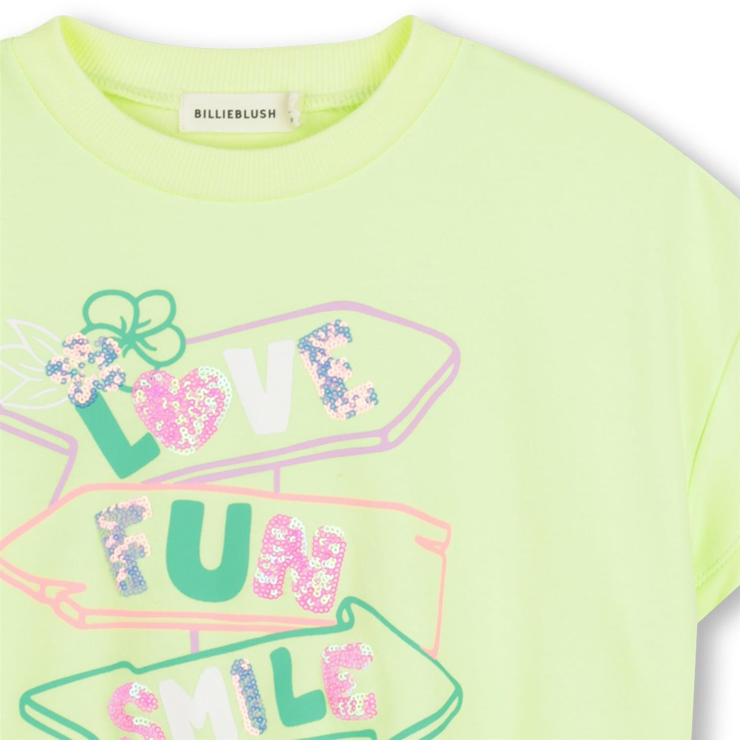 BILLIEBLUSH Sweatshirt m/kort erm Lemon - Farmor Ingvarda