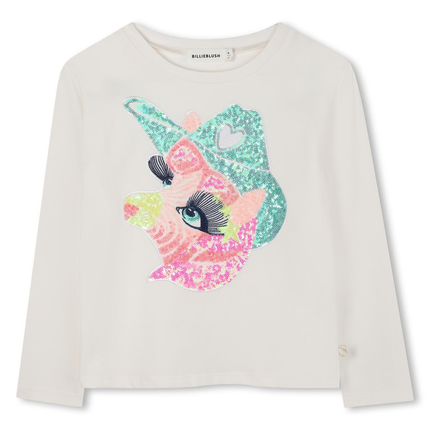 BILLIEBLUSH LS T-Shirt m/glitter Krem - Farmor Ingvarda