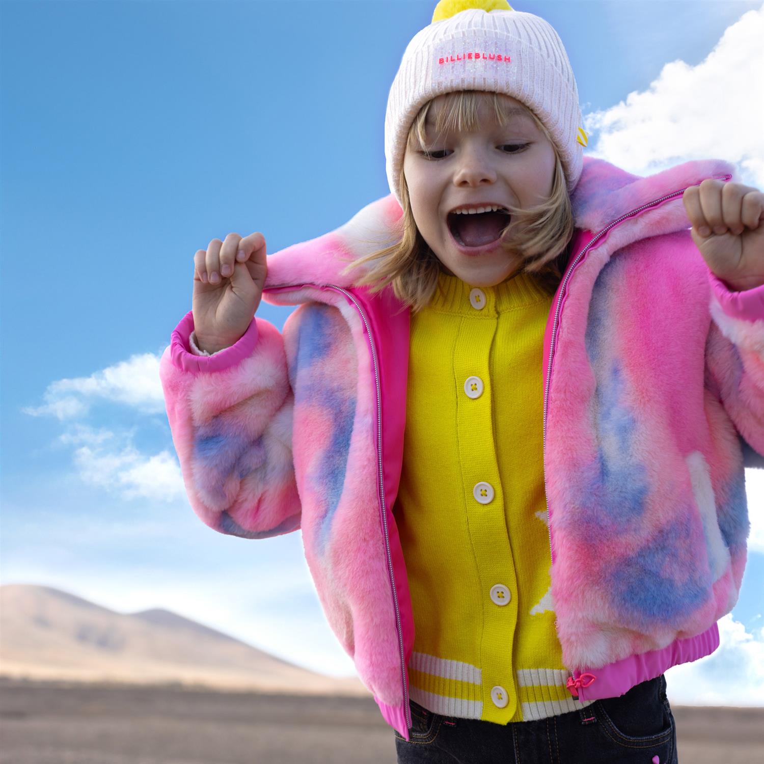 BILLIEBLUSH Pelsjakke,Fake fur Rosa Mix - Farmor Ingvarda