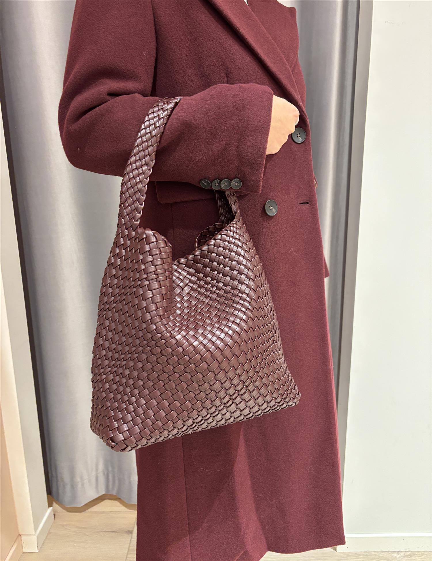 BOW 19 Mia Bag L Burgundy - Farmor Ingvarda