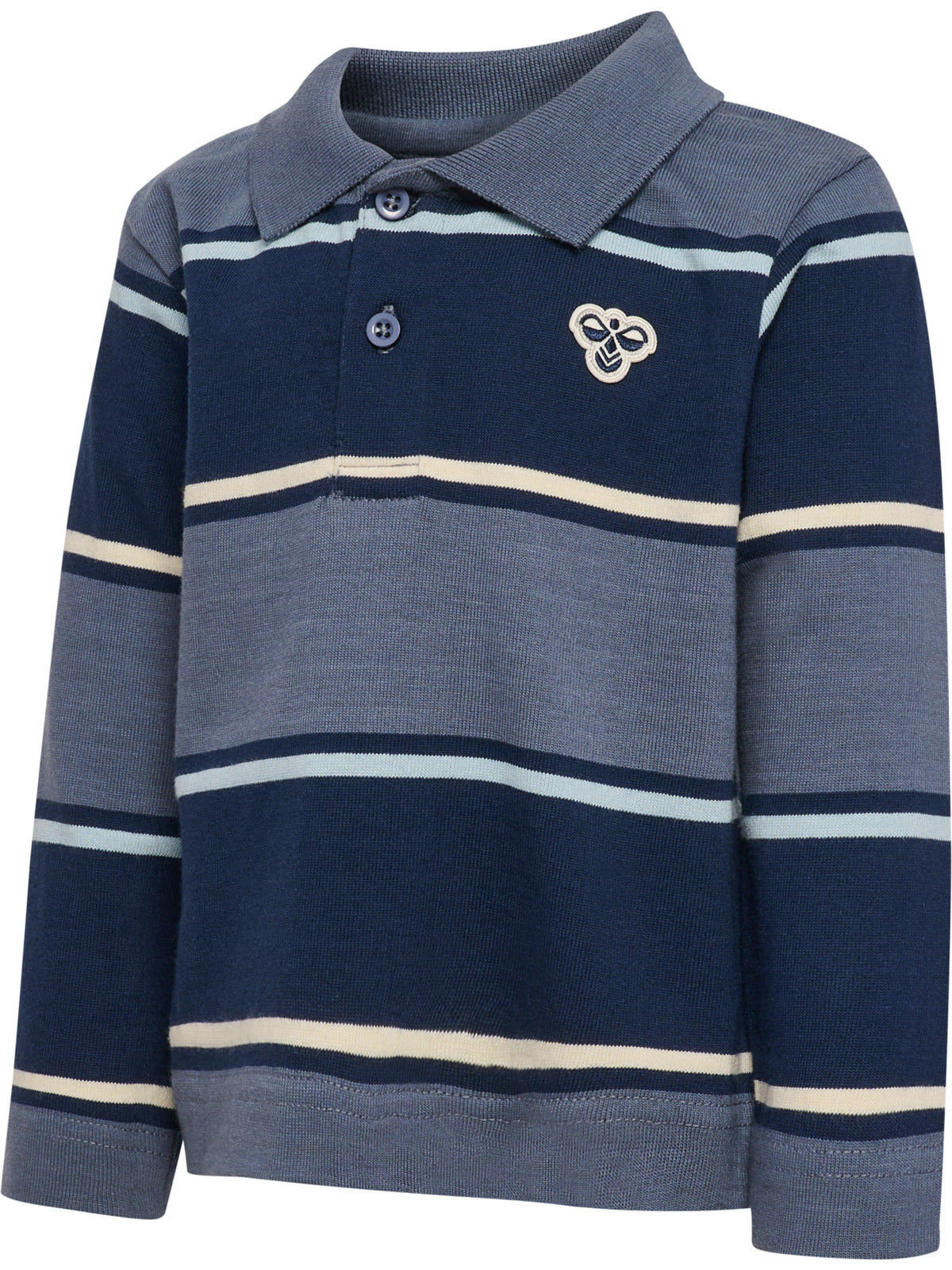 HUMMEL 0-4ÅR Loose Stripe Polo Shirt Blå/Stripet