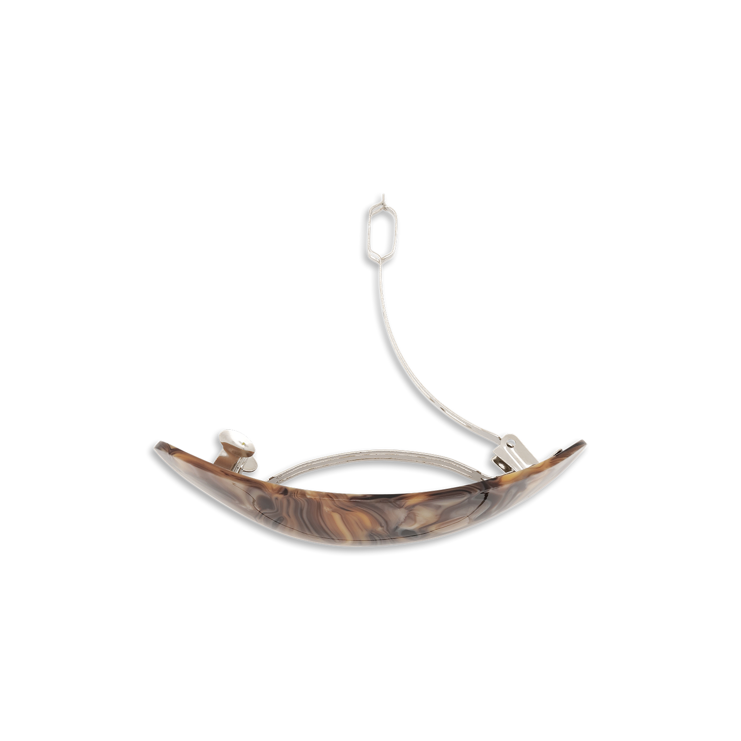 SUI AVA Oval Marble Clip Brown