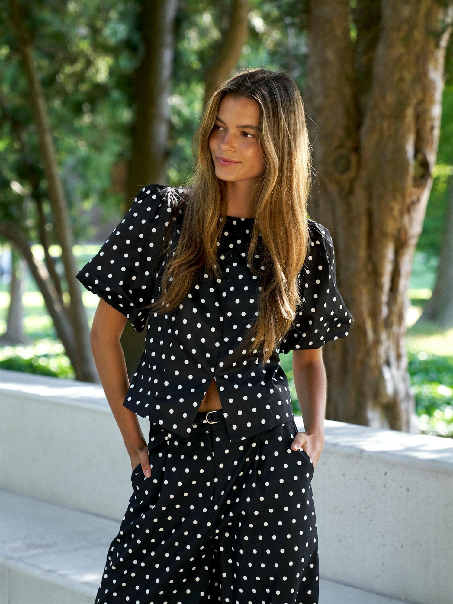 NEO NOIR Anela Dot Blouse