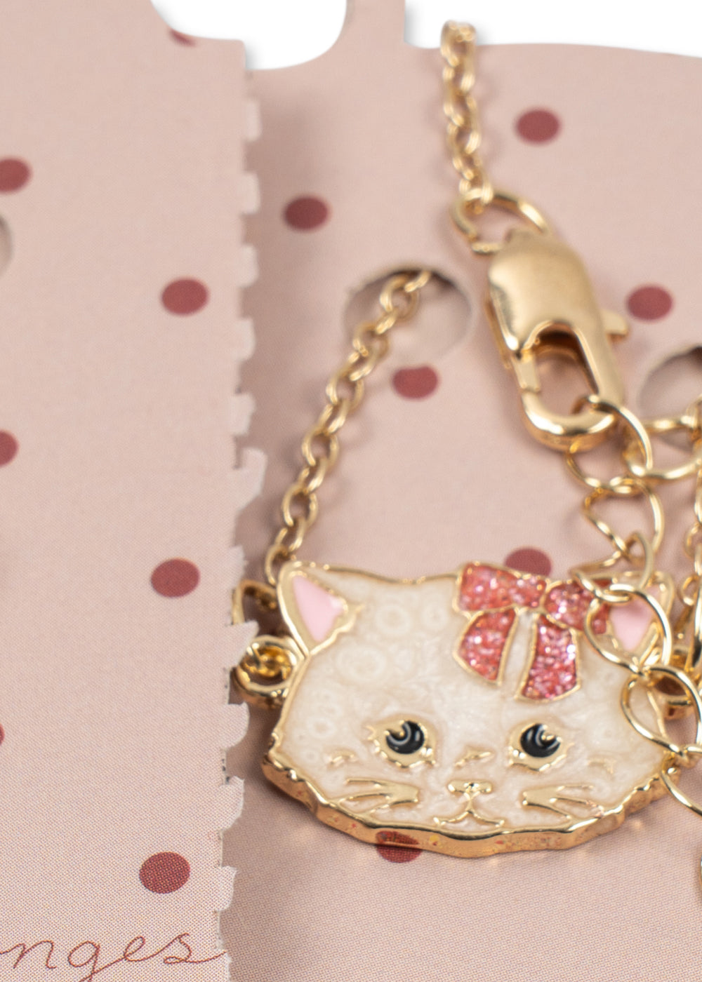 KONGES SLØJD Kitty Bestie Armbånd 2 stk Gull/Rosa