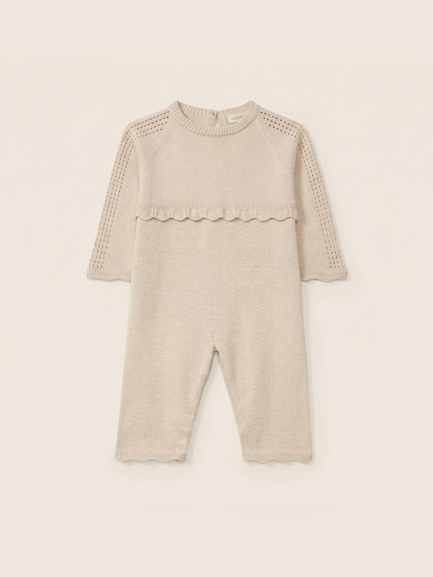 WEDOBLE Strikket Babydress Beige - Farmor Ingvarda
