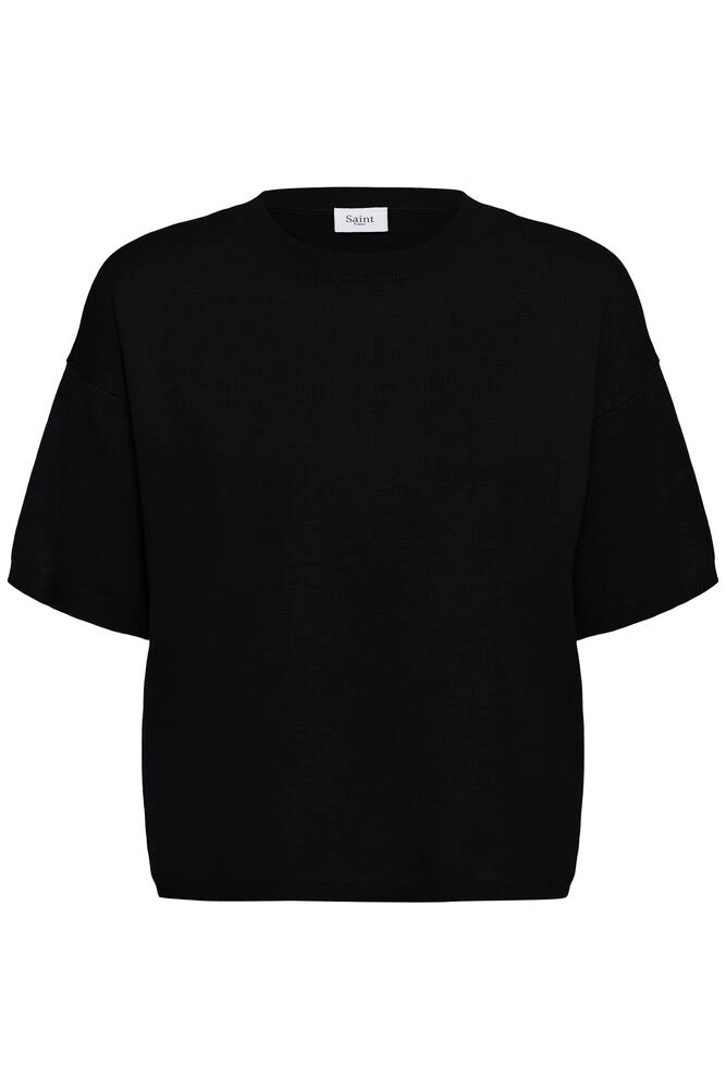 SAINT TROPEZ Mila Boxy Pullover Black