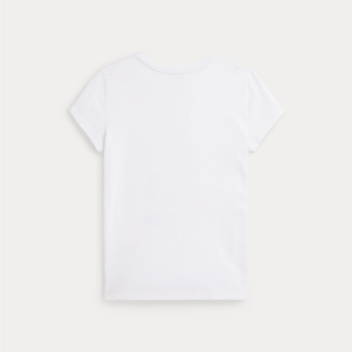 RALPH LAUREN 8-16År T-skjorte Polo Bear,Jente Hvit