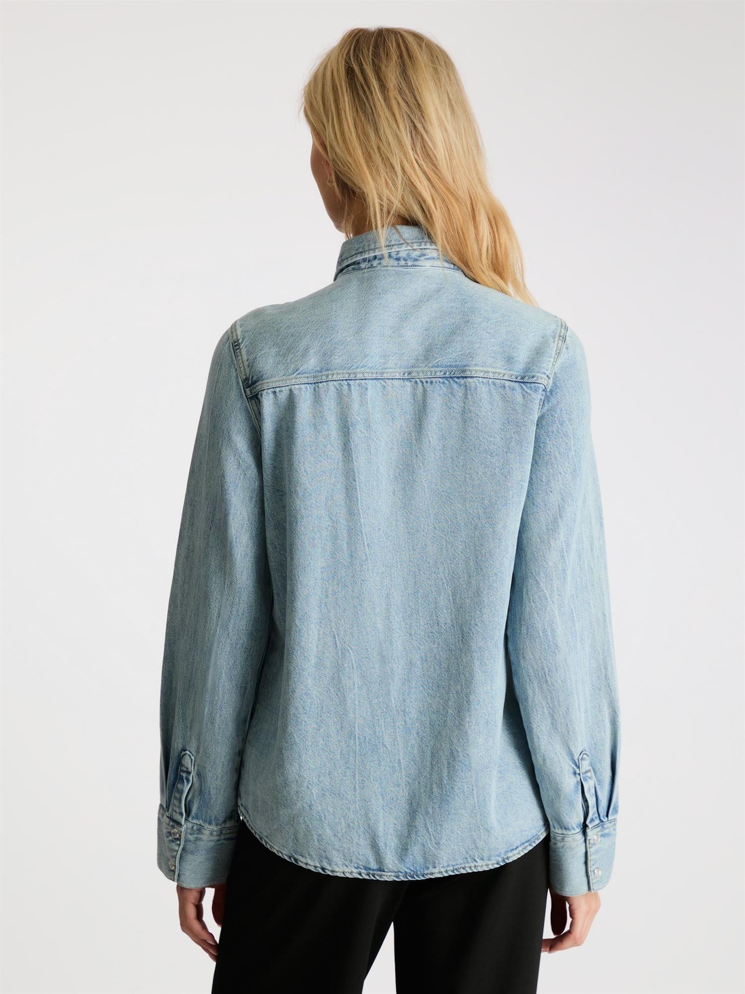 NEO NOIR Roger Denim shirt Lys Denim