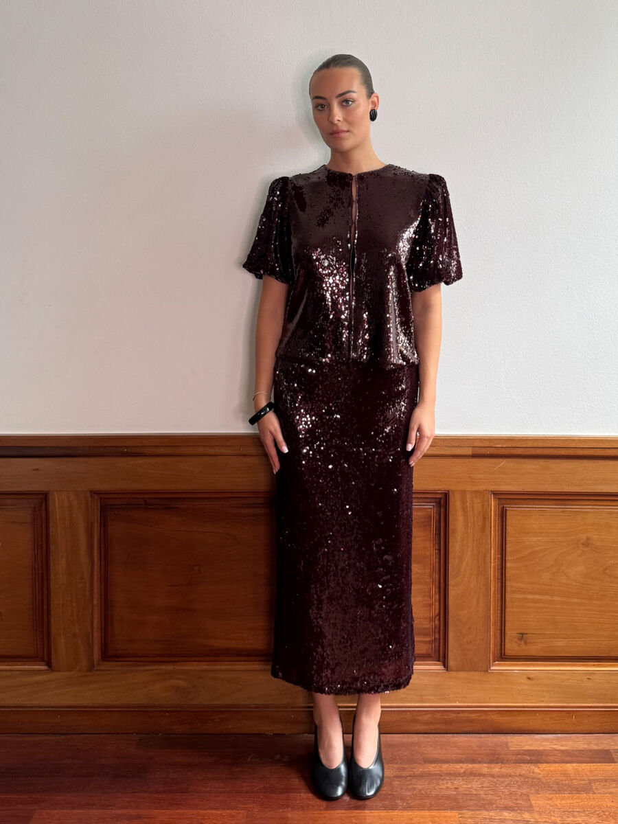 YAS Yasroyalina Sequin Top