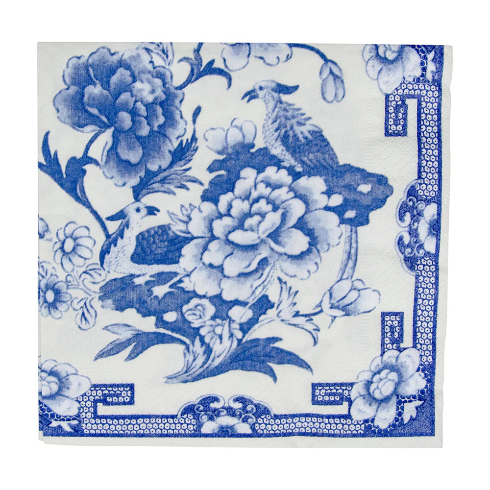 CASPARI Servietter, Blue and White - Farmor Ingvarda