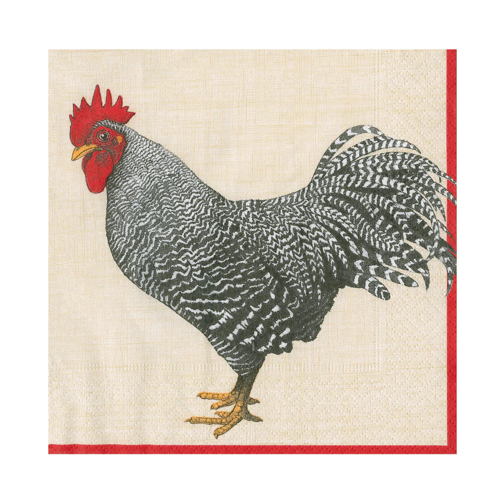 CASPARI Servietter, Ivory Le Coq - Farmor Ingvarda