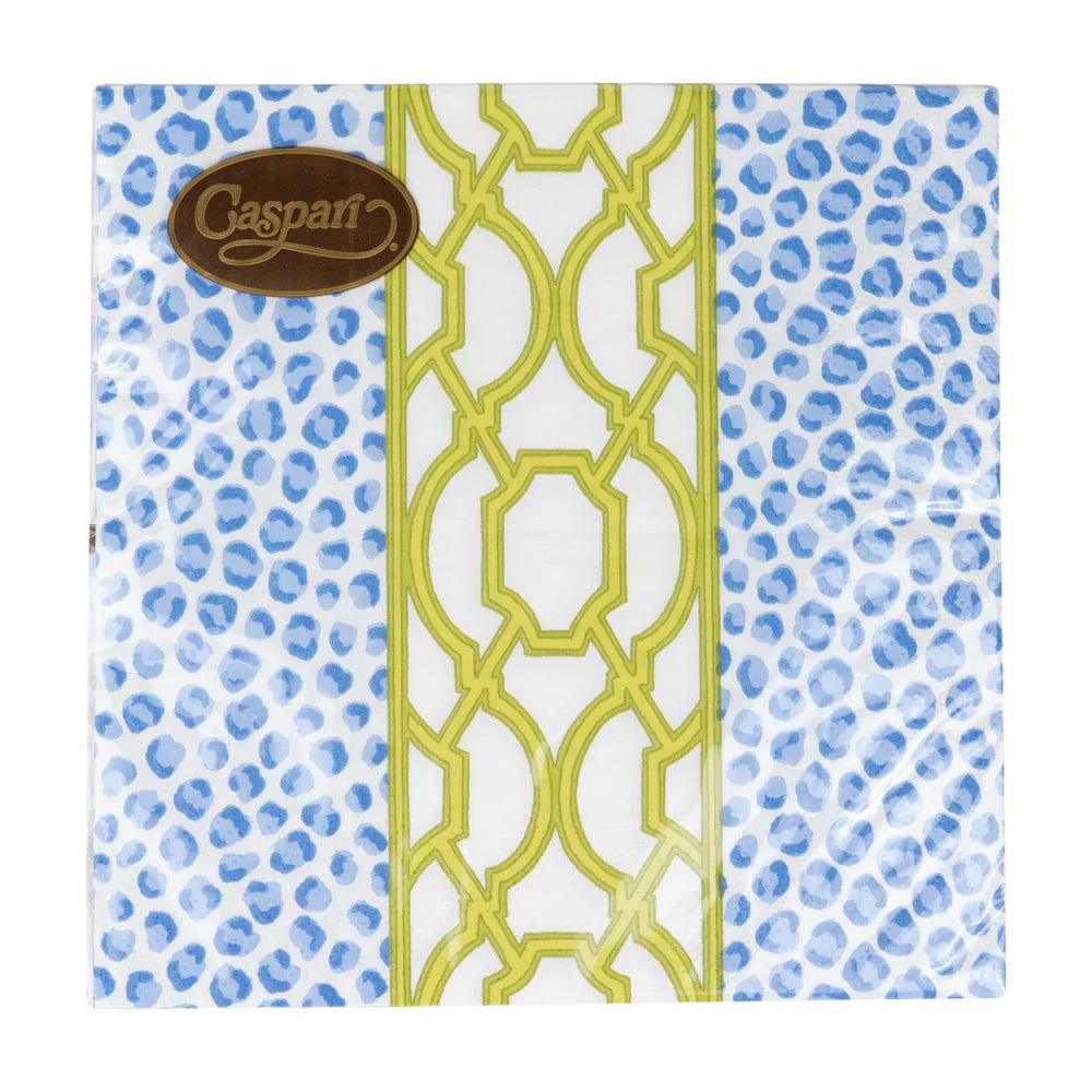 CASPARI Servietter,Knots & Spots Blå/Grønn - Farmor Ingvarda