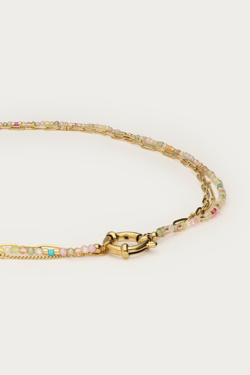 MY JEWELLERY Botanical triple Necklace with multicolored beads 2 - Farmor Ingvarda