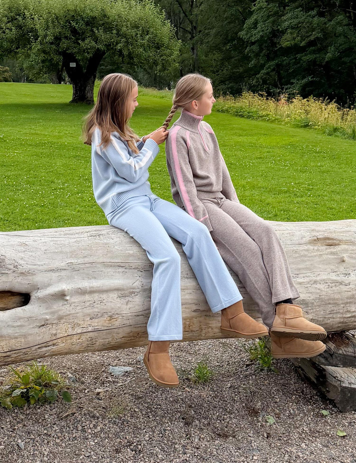 VILJE OG VE Esme Strikket Bukse Lyseblå