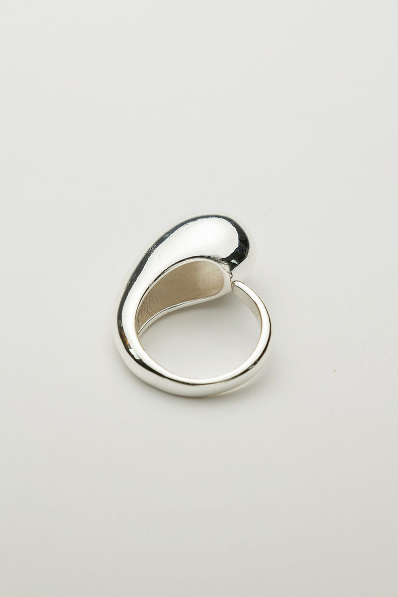 BOW 19 Twin Drop Ring Silver