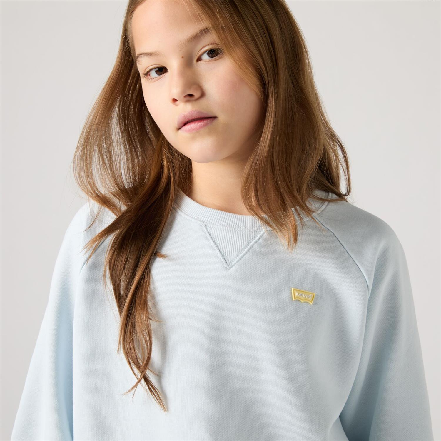 LEVIS 4-14ÅR Genser m/liten logo,Jente Lyseblå - Farmor Ingvarda