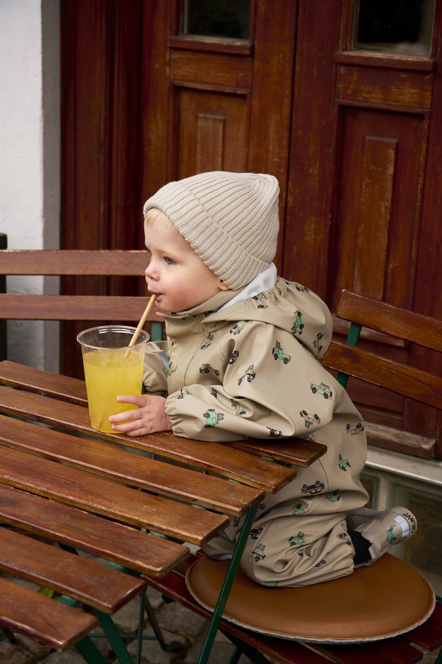 CELAVI Beanie, Strikket lue Beige - Farmor Ingvarda