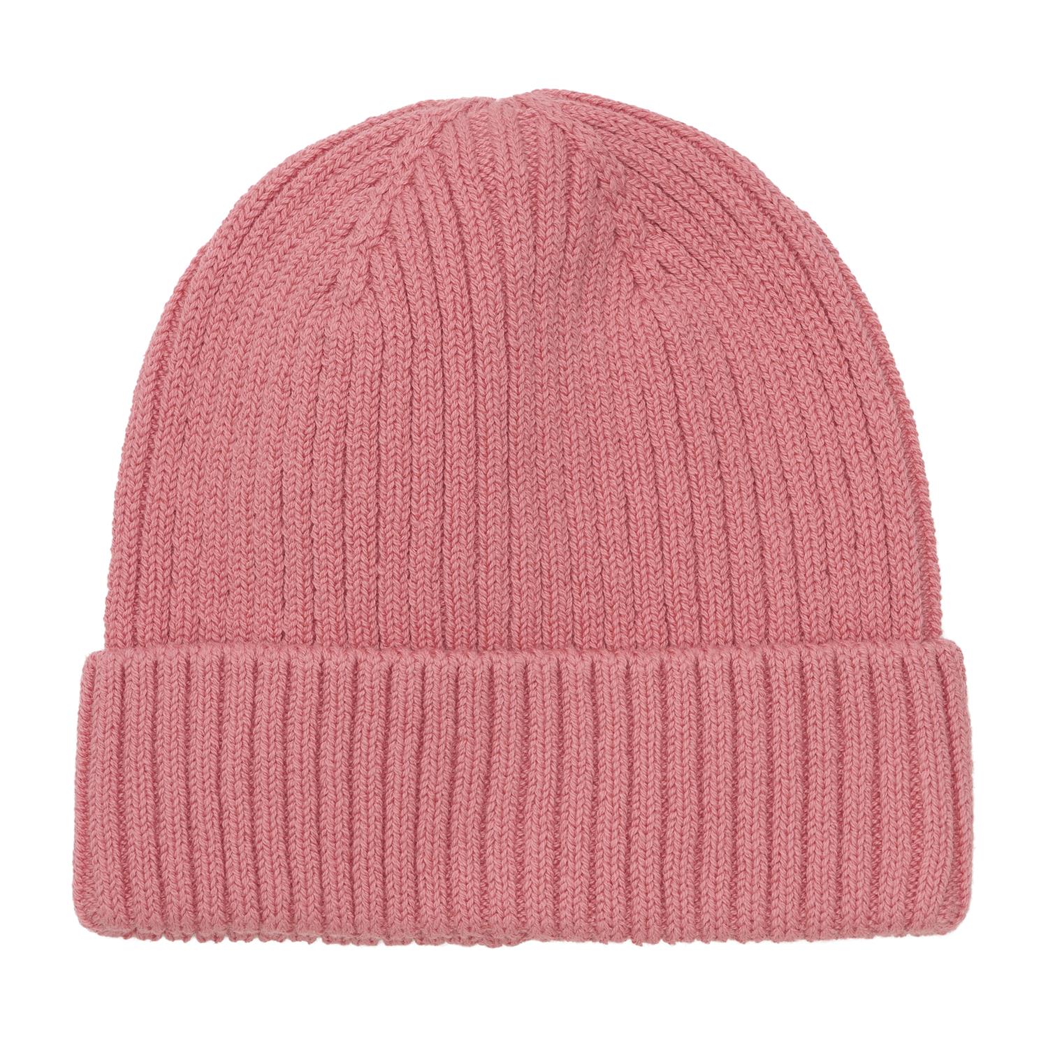 CELAVI Beanie, Strikket lue Korall - Farmor Ingvarda