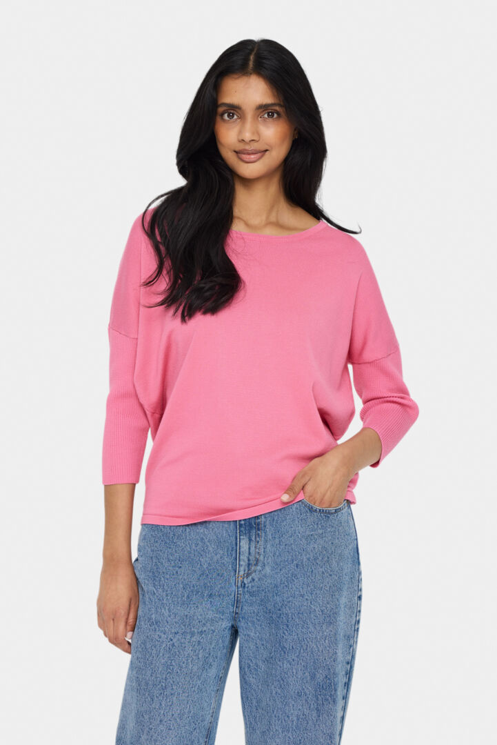 SAINT TROPEZ Mila roundneck pullover Rosa