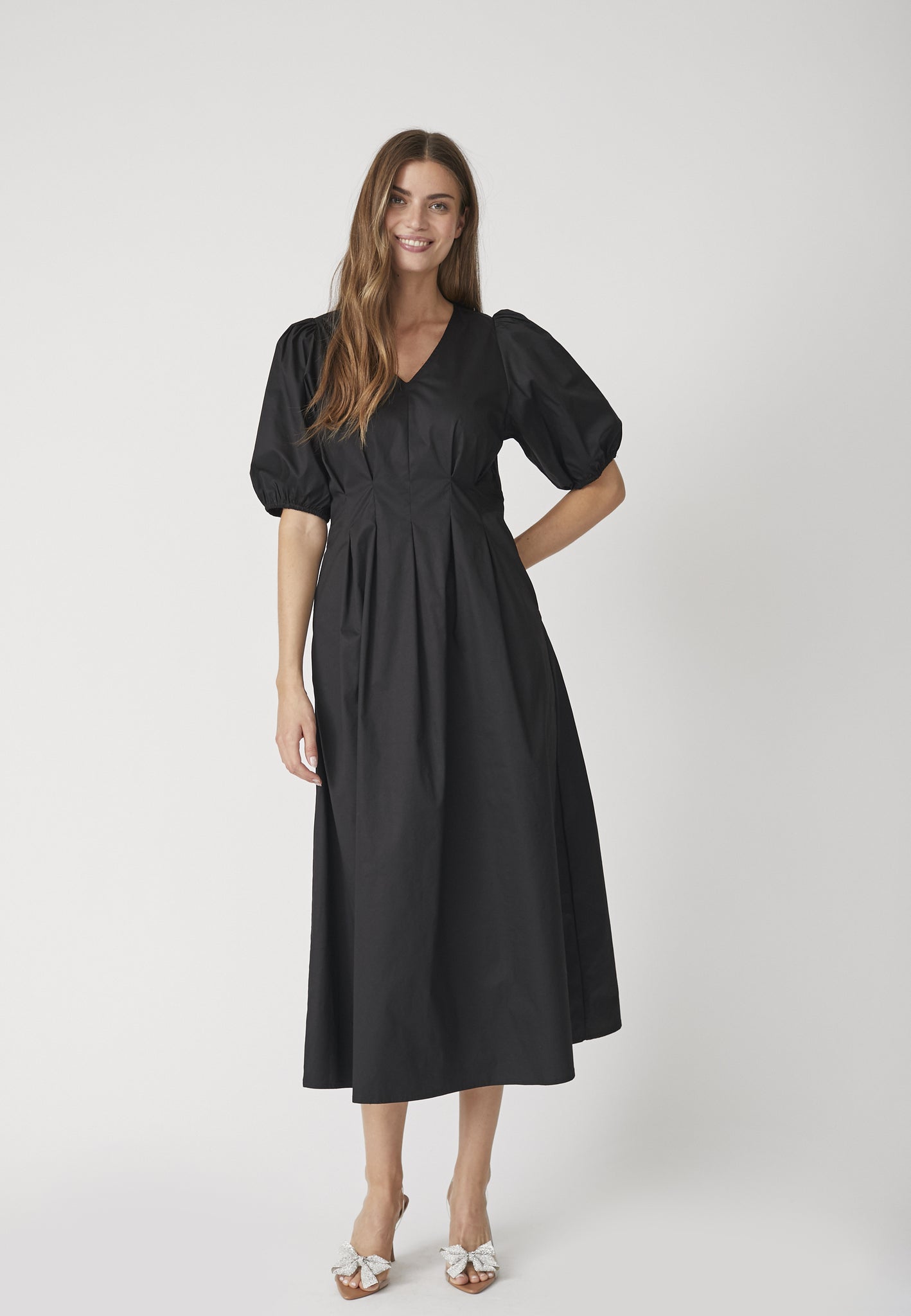 CO´ COUTURE Poppy Pleat Dress Sort - Farmor Ingvarda