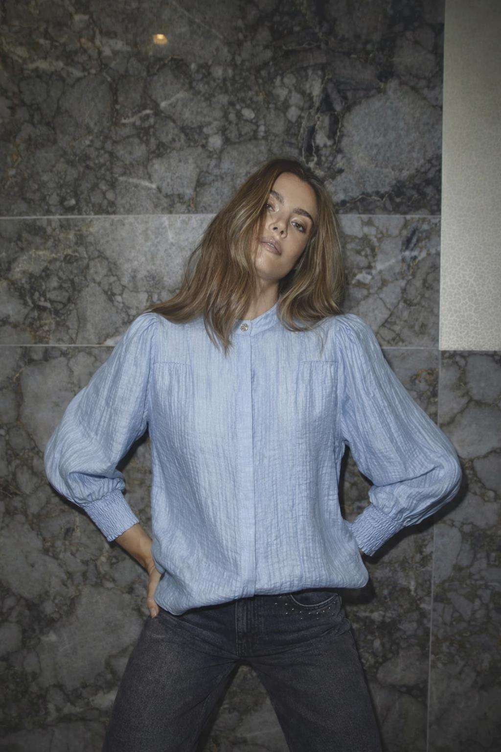 CO´ COUTURE Tassy Shirt Blue - Farmor Ingvarda