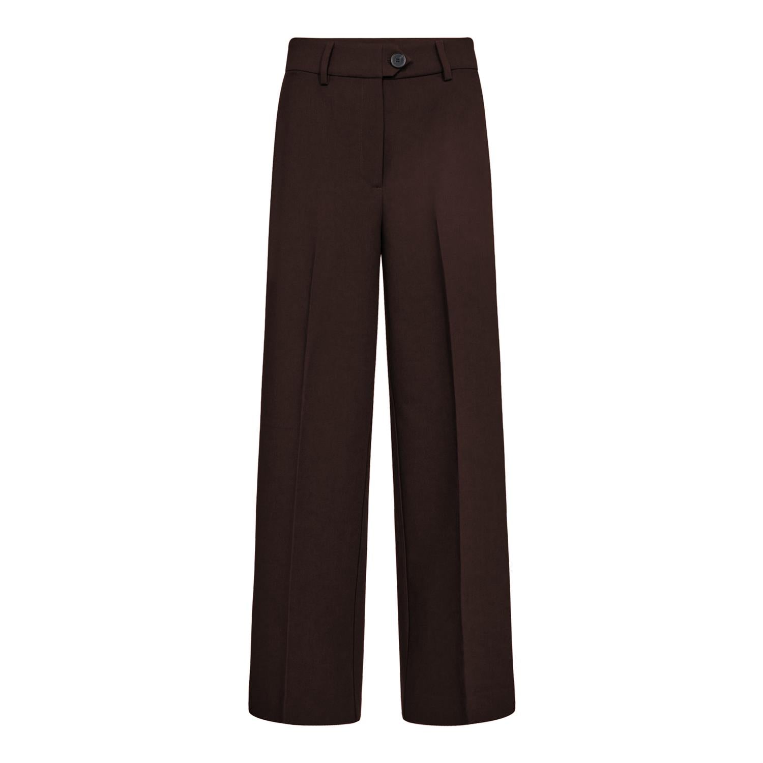 CO´ COUTURE Vola Wide Pant Dark Brown - Farmor Ingvarda